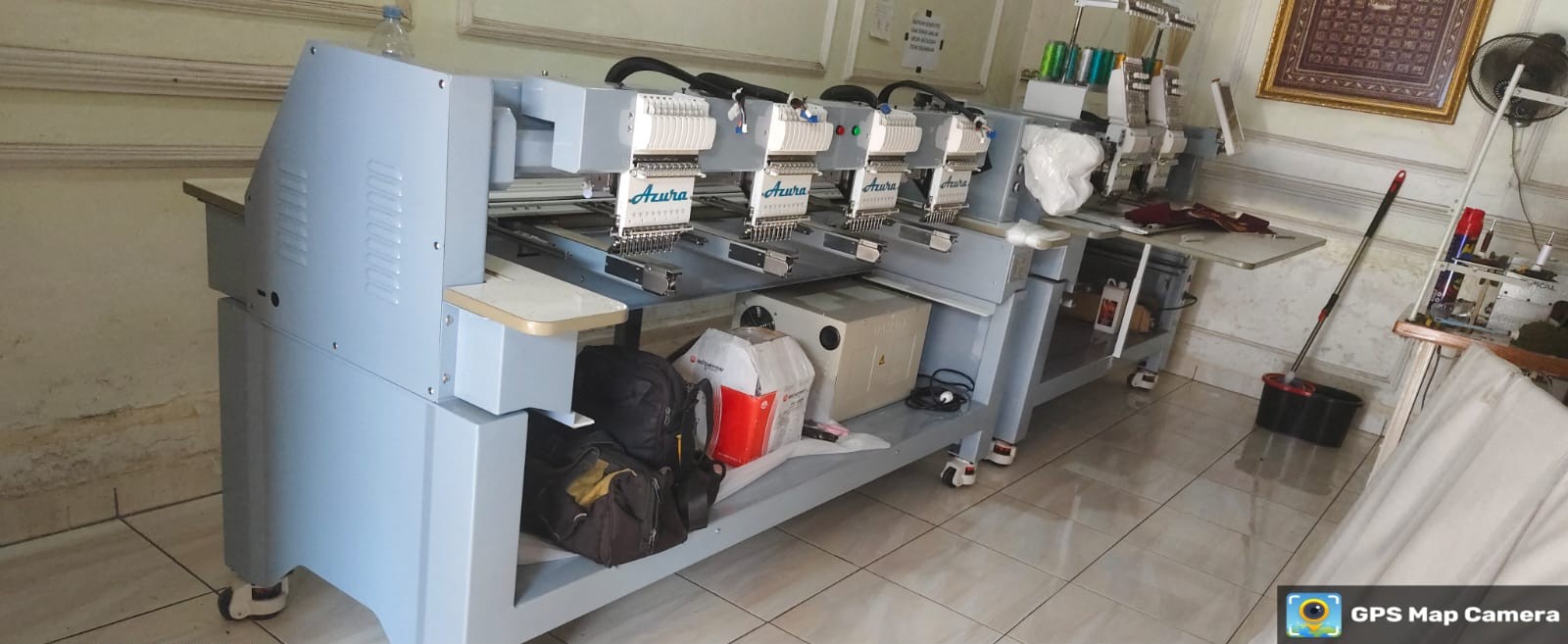 Done Pengiriman mesin bordir Azura 4 Kepala. Tujuan Luar Pulau Jawa.